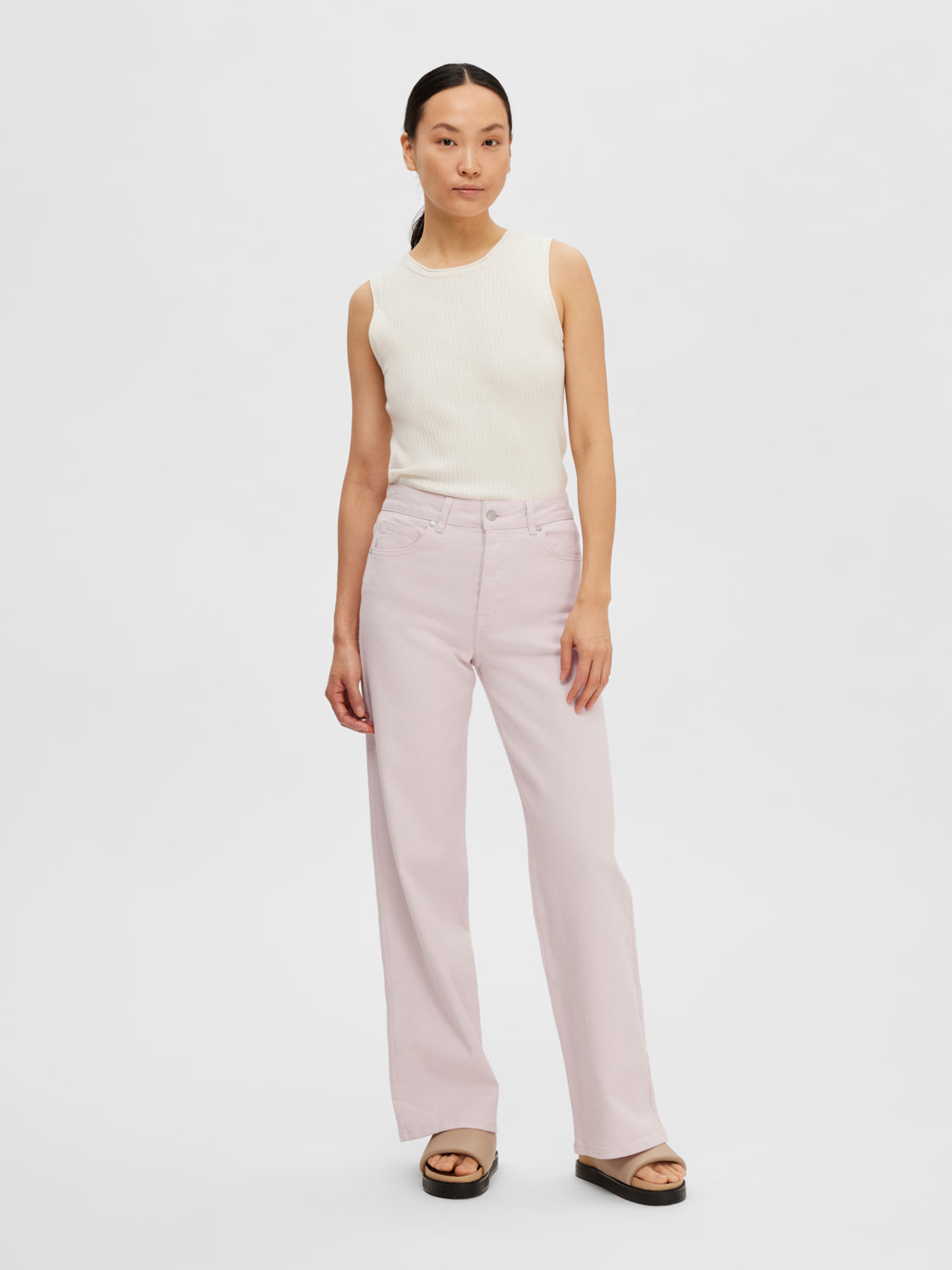 Lydia Tank Topp - Beige/ Birch